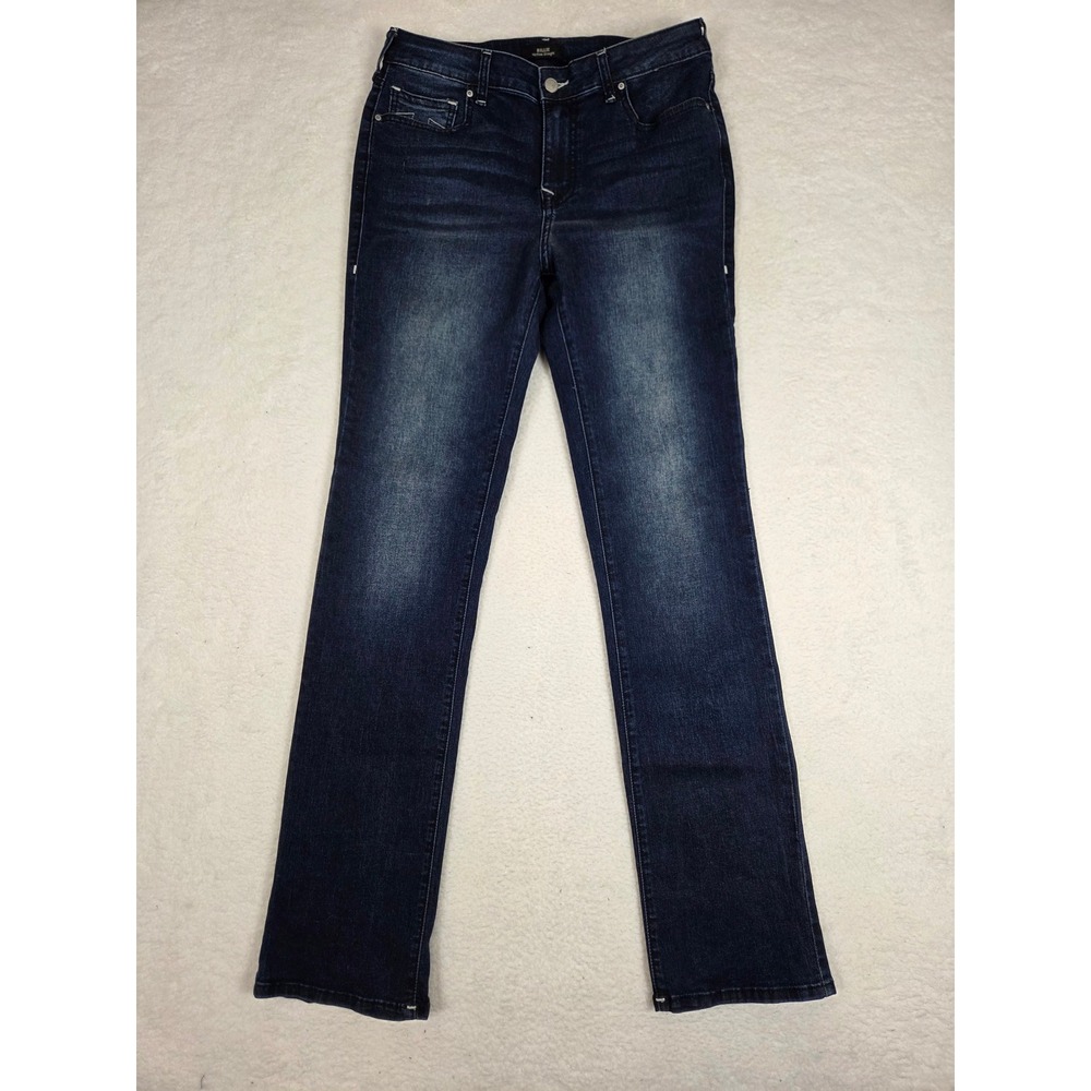 True Religion Billie Mid Rise Straight Leg Jeans Dark Wash Blue Denim Size 30